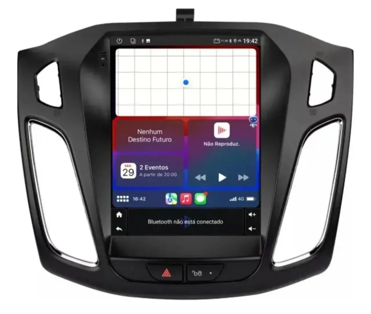 Multimídia Tesla 10, já com moldura Focus Titanium  - Foto 2