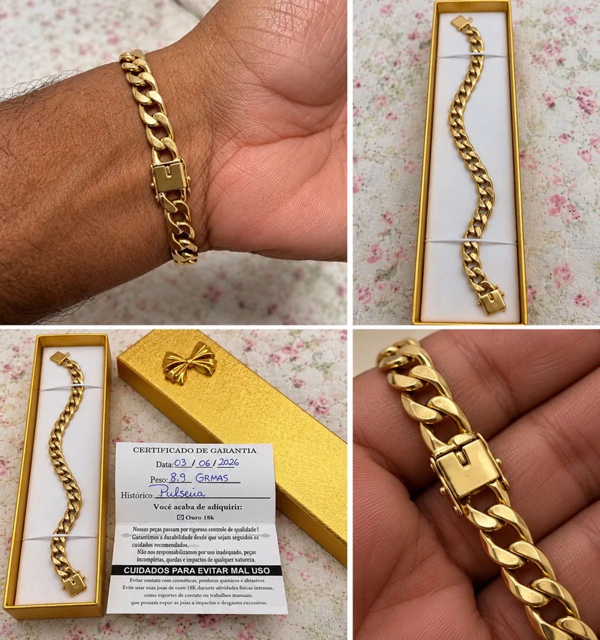 PULSEIRA DE OURO 18K ? 8,9 GRAMAS - Foto 2