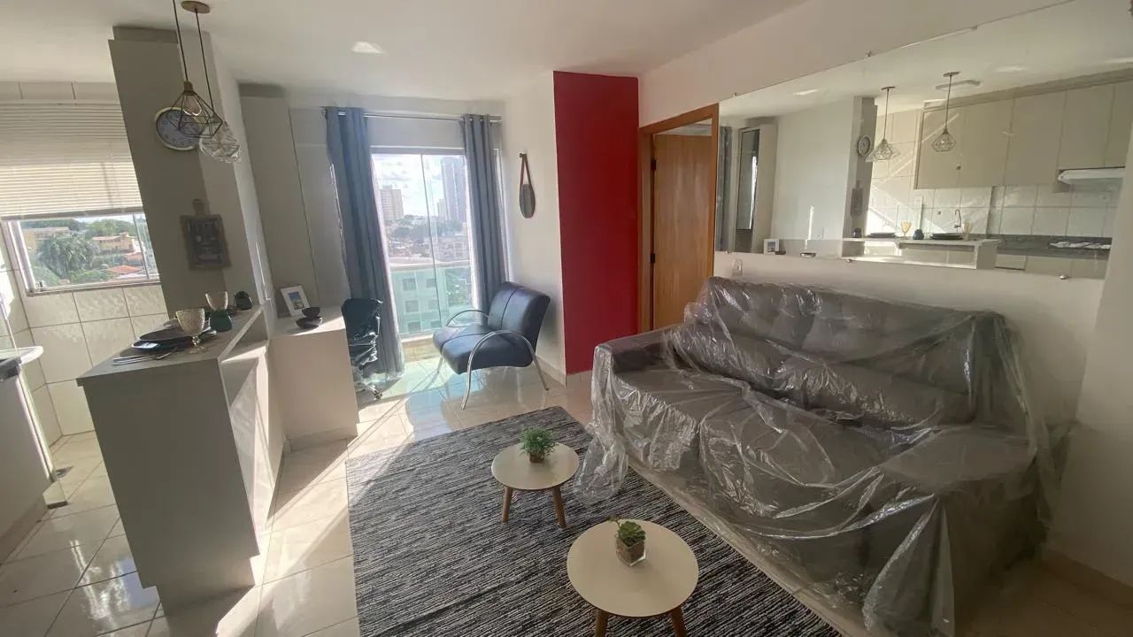 Setor Sudoeste, apartamento com 1 suíte sala integrada à cozinha. - Foto 2
