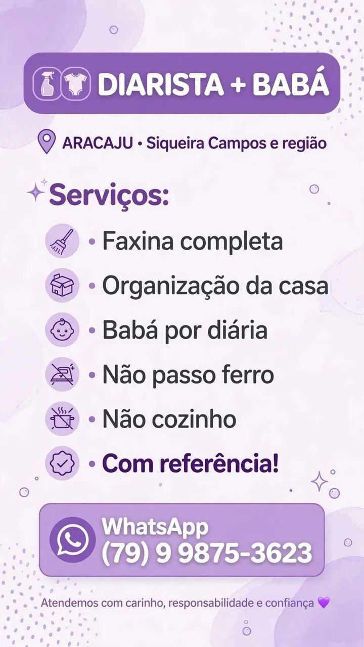 ? Diarista e babá