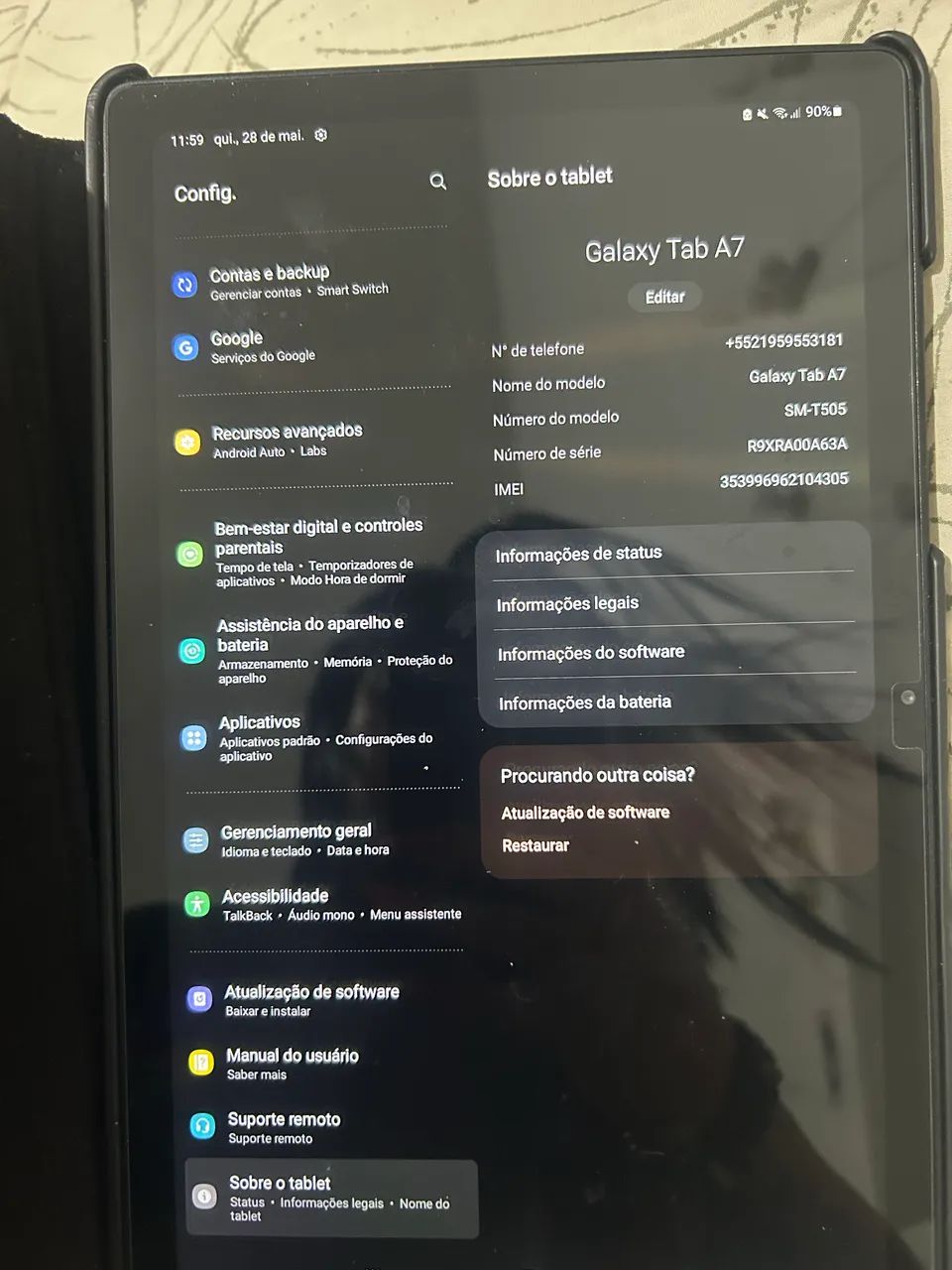Tablet A7 T505 64GB, 4G e tela de 10.4? - Foto 3