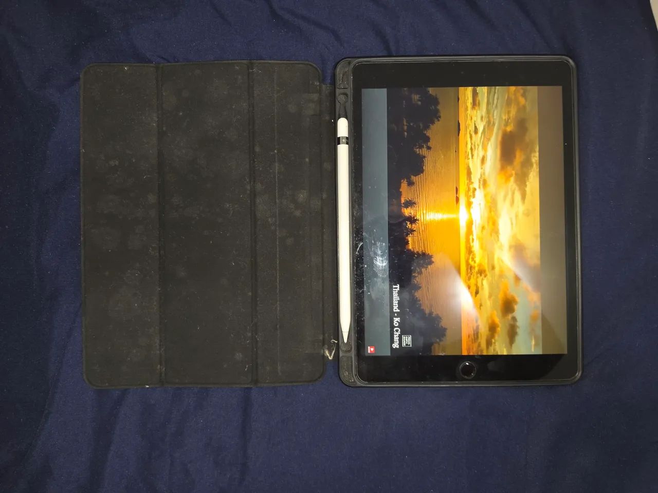 Ipad 9 64GB Zerado + Apple Pencil com Película e Smart Cover
