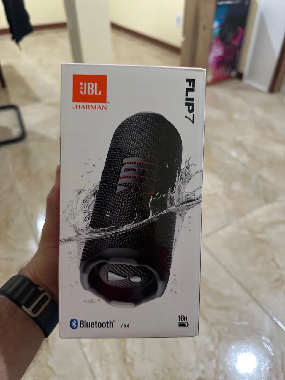 Caixa JBL Flip 7 Bluetooth - Preta  - Foto 3