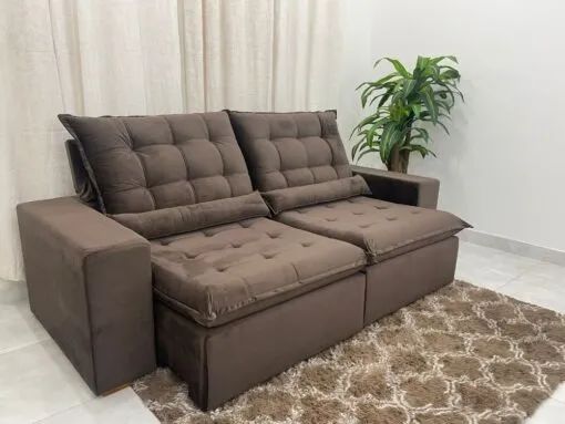 Sofá Retrátil e Reclinável Small 2.30m  Novo! Pronta Entrega! - Foto 3