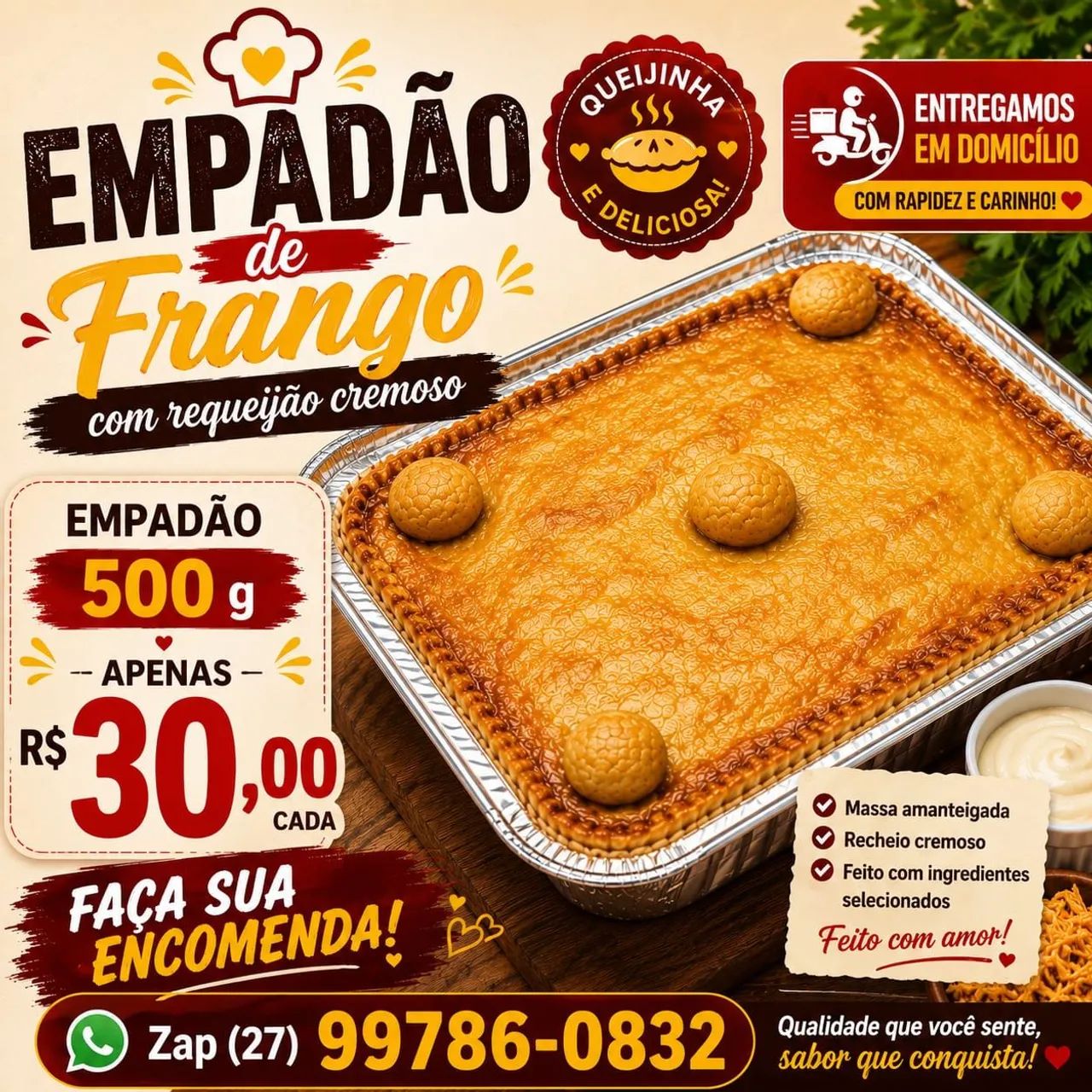 Empadão de frango com requeijão cremoso - Foto 2
