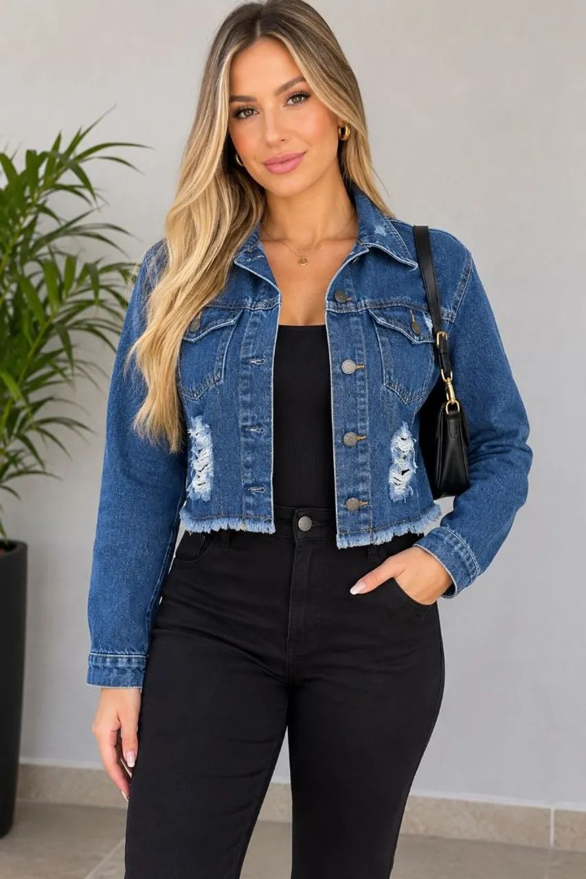 Jaqueta jeans P/ M 