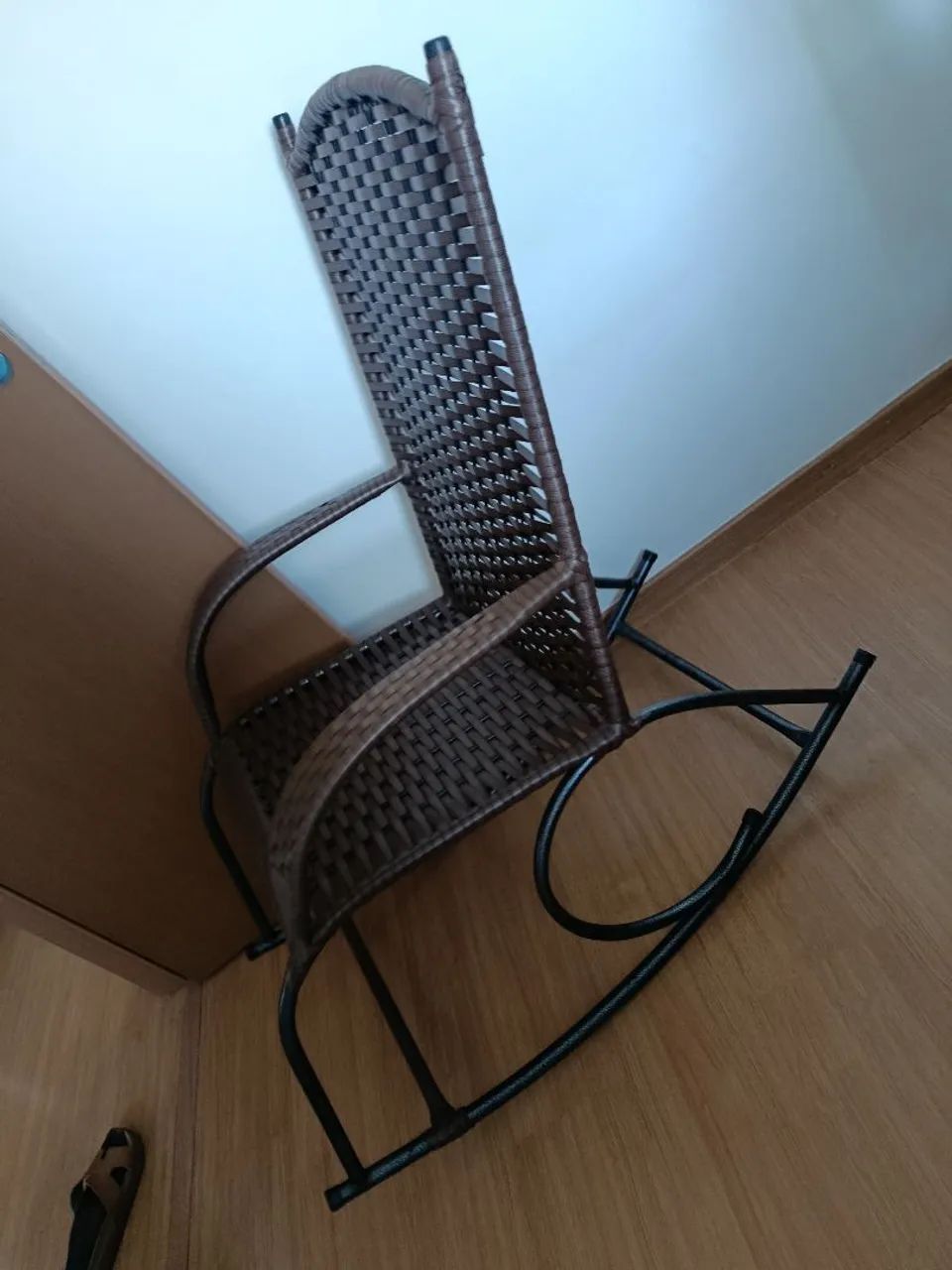 Cadeira de balanço de rattan - Foto 5