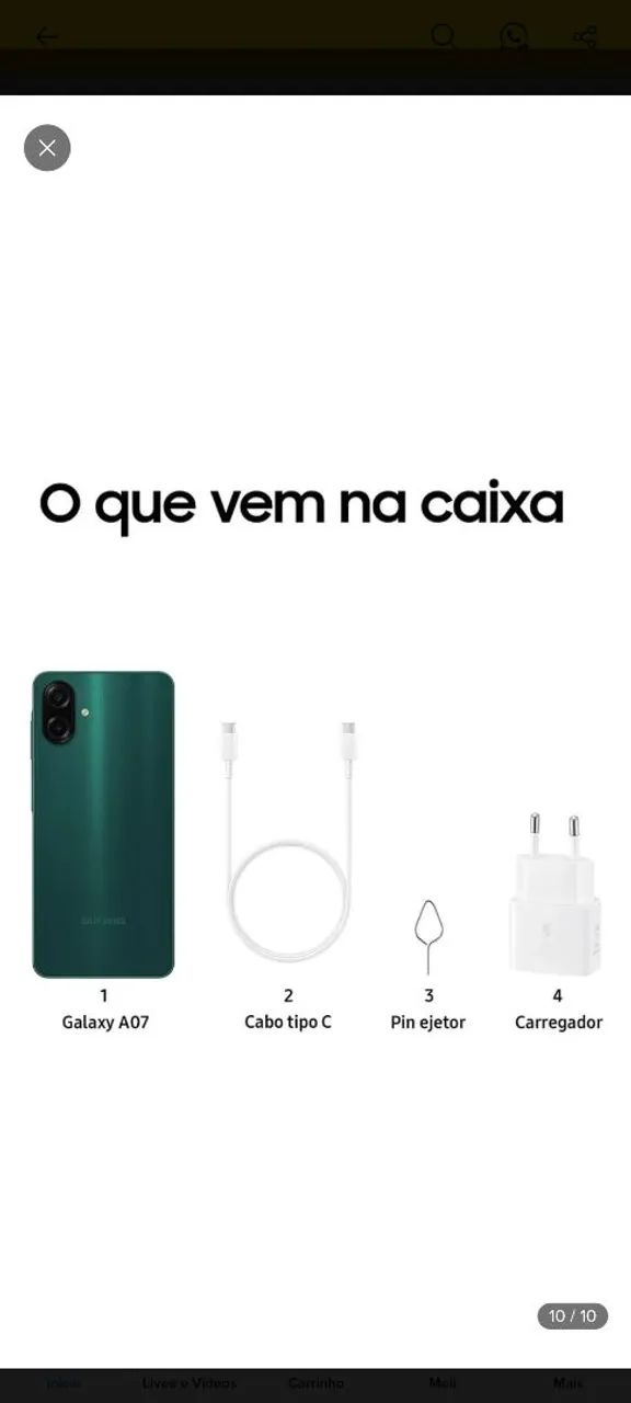 A07 da Samsung 256GB na caixa nunca usado. - Foto 4