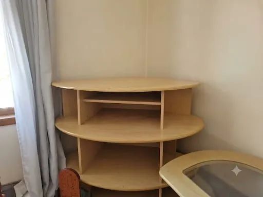 Rack para TV com mesa centro na cor marfim
