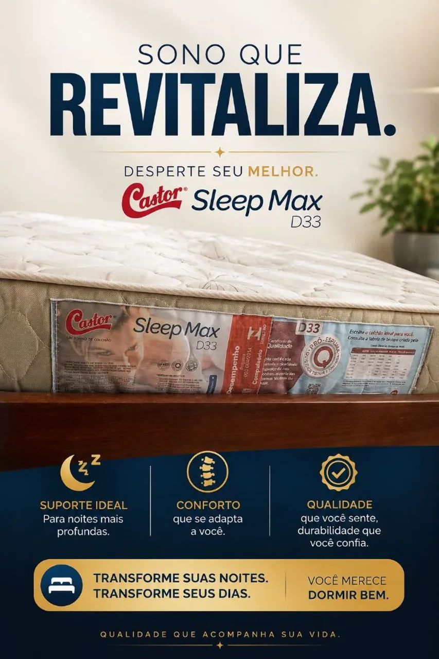 Cama de solteiro com colchão Castor D33 - Foto 2