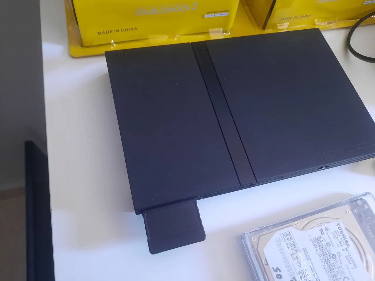 PS2 Slim com 2 controles - Aceito cartão  - Foto 3