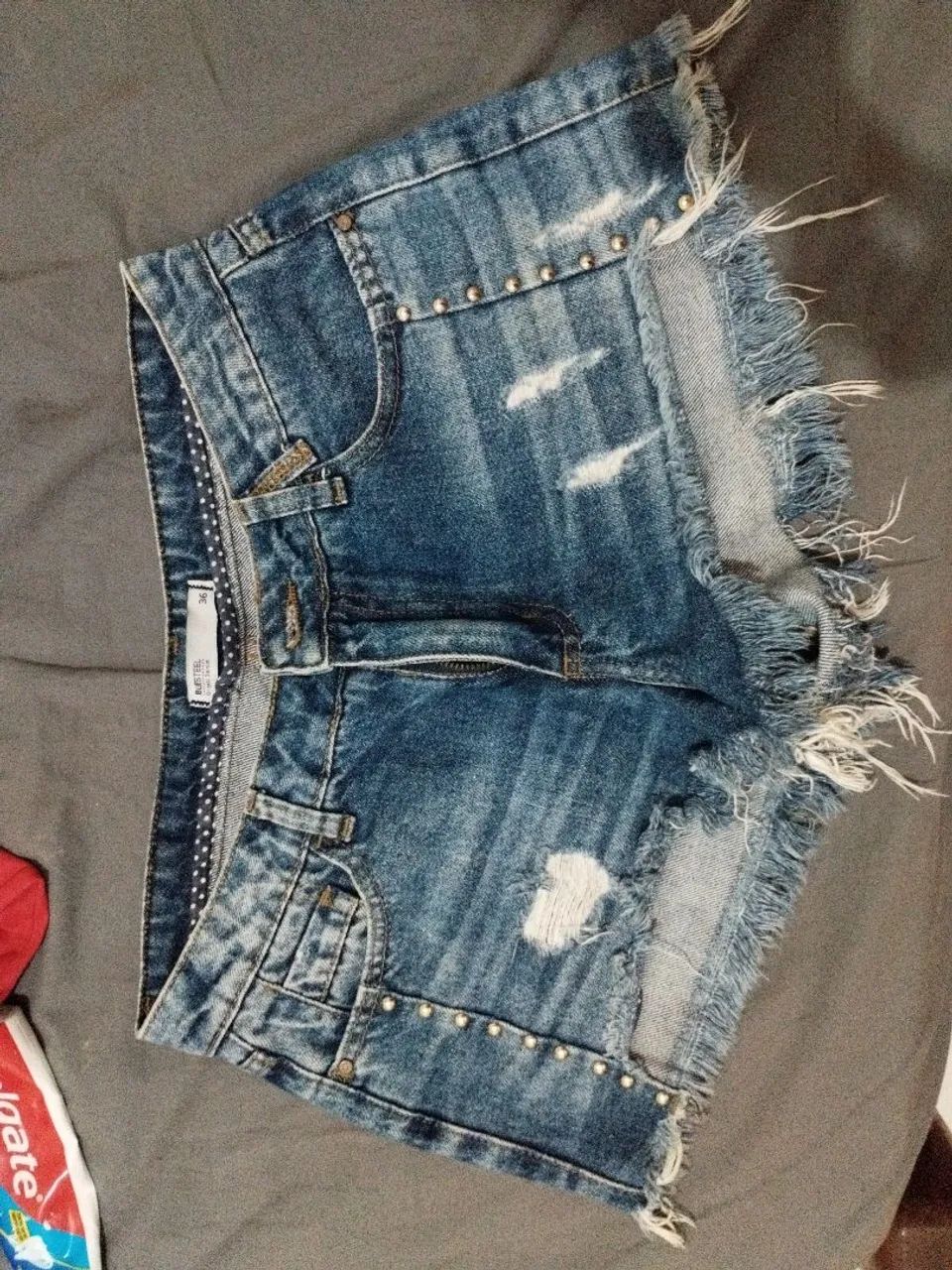 Short jeans 36 bluesteel azul