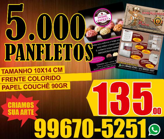 Serviços Gráficos I Panfletos I 10X14cm I 5.000 Un.R$ 135,00