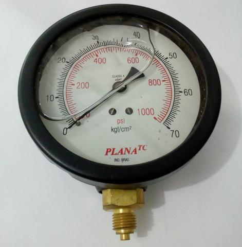 Manometro 4 Polegadas 1000/PSI 70LB Planatc Novo