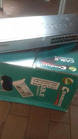 Vendo caixa de fio Internet e mas um switch