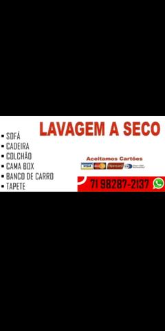 Faço lavagem a seco em estofados.