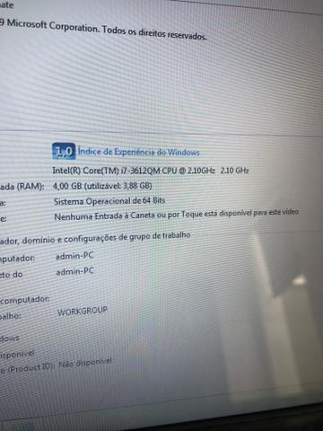 Notebook Core i7 4gb HD500Gb formatado em até 3x no cartão - Foto 5