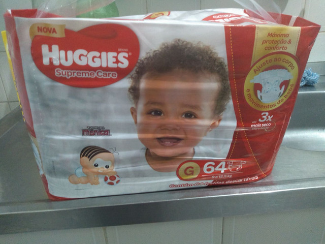 Pacote de 64 fraldas tamanho g Huggies - Foto 3