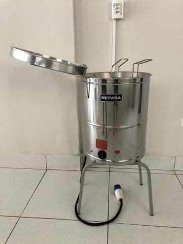 Fritadeira agua e oleo 220 volts com cesto duplo
