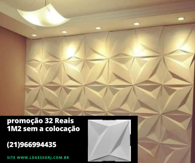 Promoção imperdível placas de gesso 3D direto da fábrica - Foto 3