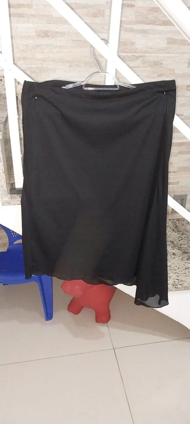 Blusa e saia preta transparente  - Foto 3