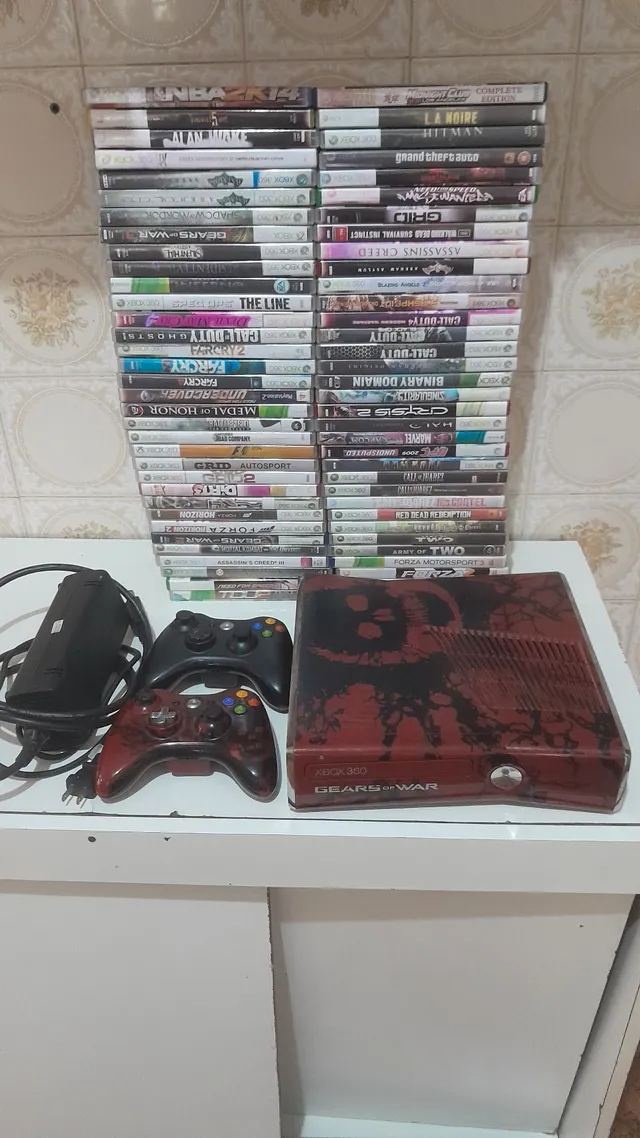 Console Xbox 360 Slim (Edição Limitada: Gears of War) - Microsoft (Usado -  Destravado) - Elite Games - Compre na melhor loja de games - Elite Games