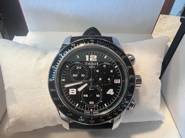 Rel gio Tissot V8 Chronograph com 2 Pulseiras A o e Couro