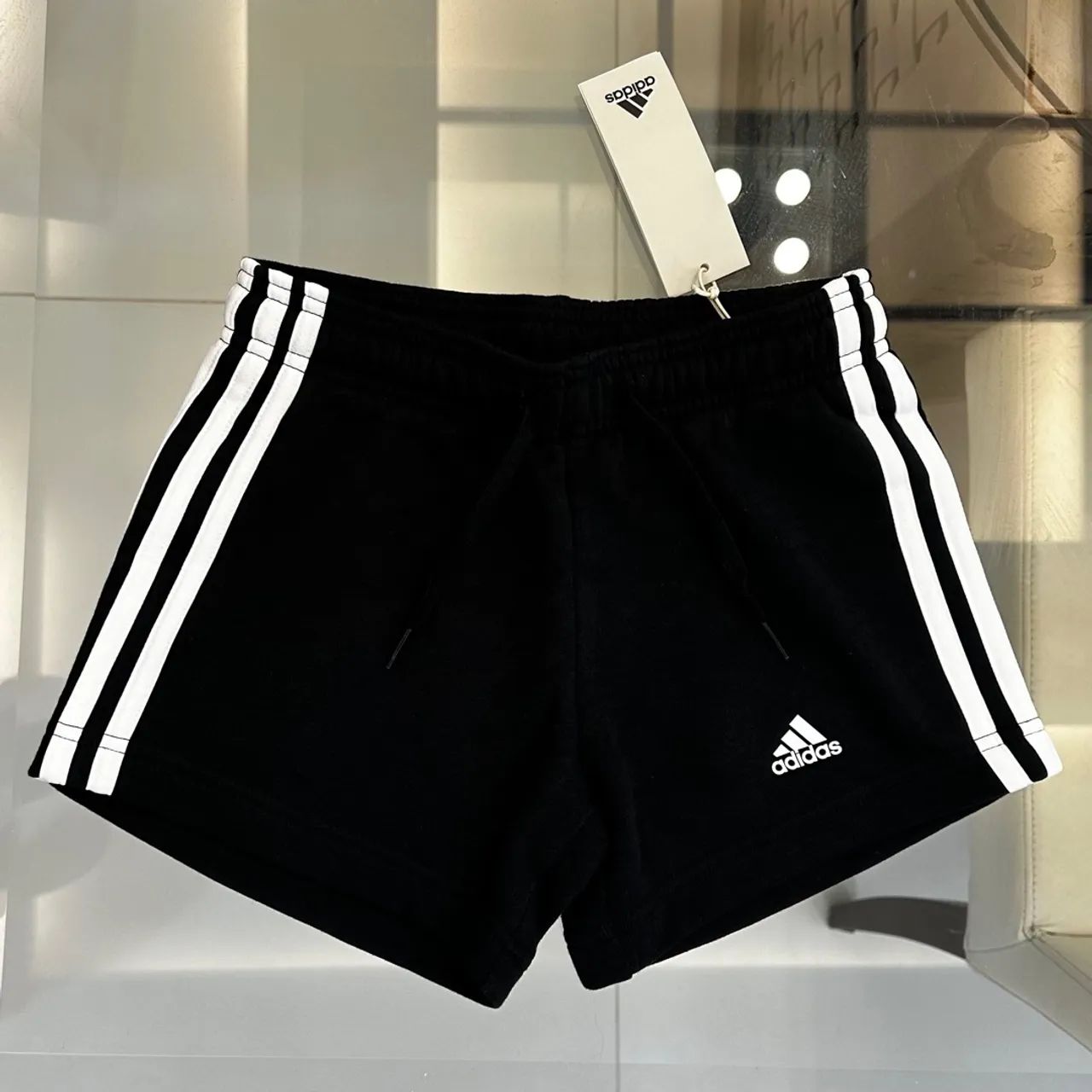 Shorts Moletom Adidas Infantil Preto