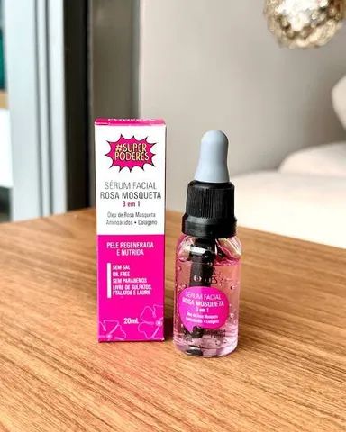 Sérum Facial Rosa Mosqueta 3 em 1 da Super Poderes 