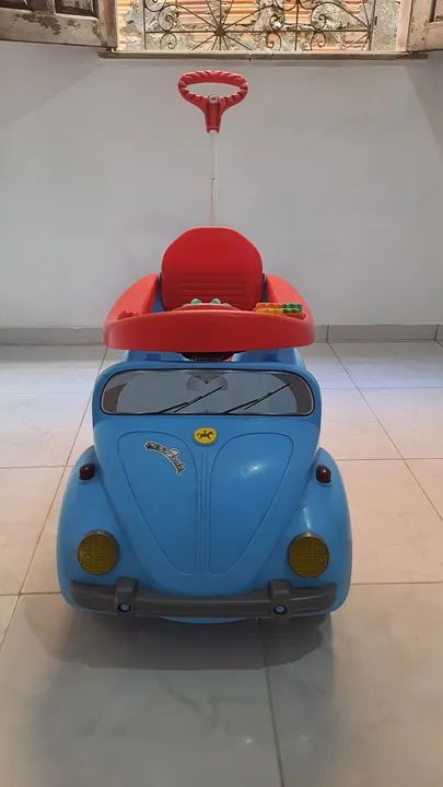 Carrinho de Brinquedo Volkswagen Fusca Azul - Foto 5