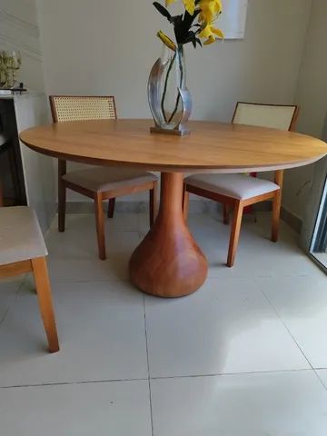 Cadeiras de telinha natural, madeira maciça - Foto 3