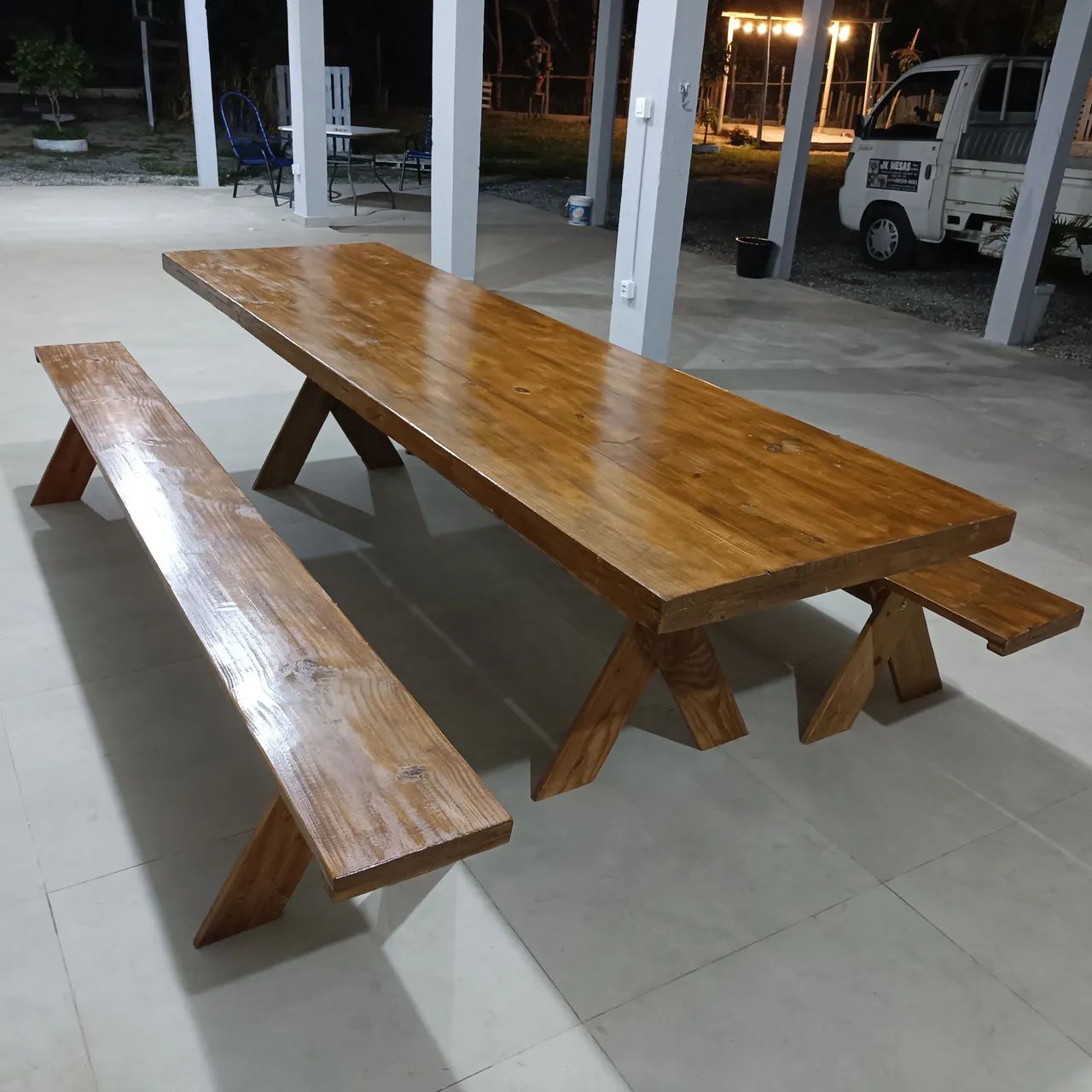 Mesa nova rústica para área gourmet  - Foto 3