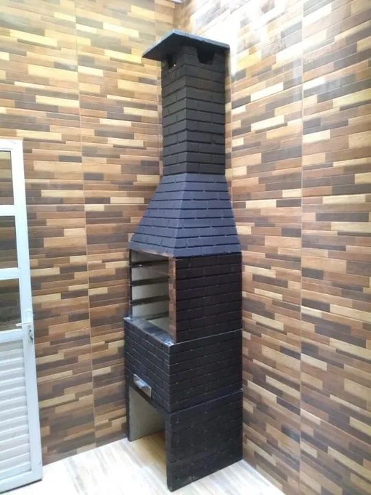 Churrasqueira Pré Moldada De Brinde Grelha e Suporte Espetos