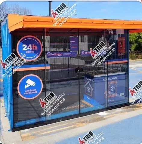 Container mercado inteligente desmontáveis 