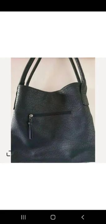 Bolsa azul couro - Foto 2