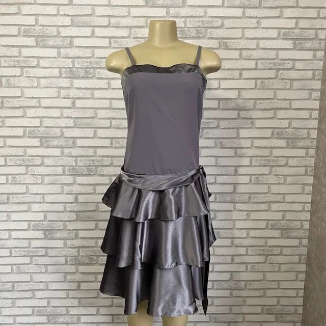 Vestido De Festa Prelude Cinza Prateado Tamanho 40