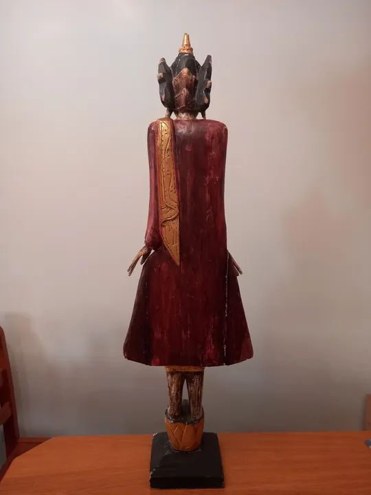 Buda em madeira antigo  - Foto 2