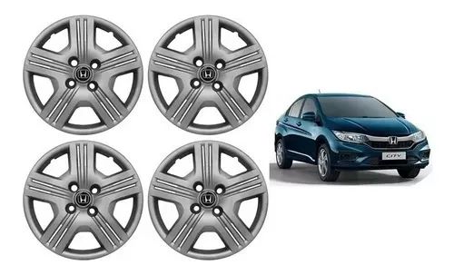 Jogo Calota Honda Fit City 09 10 11 12 13 14 4peça Aro 15
