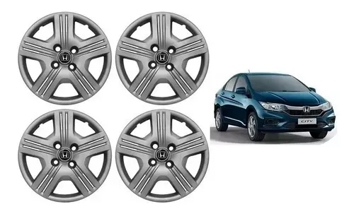 Jogo Calota Honda Fit City 09 10 11 12 13 14 4peça Aro 15