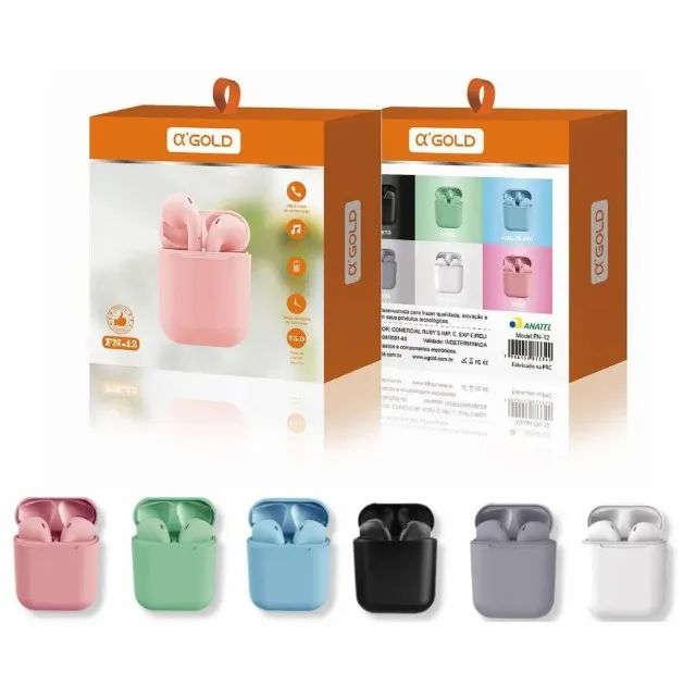Lacrado Fone de Ouvido Bluetooth 5.0 Colors A'Gold FN-12 - Foto 5