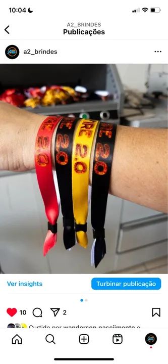 Pulseira de tecido evento com trava  - Foto 3