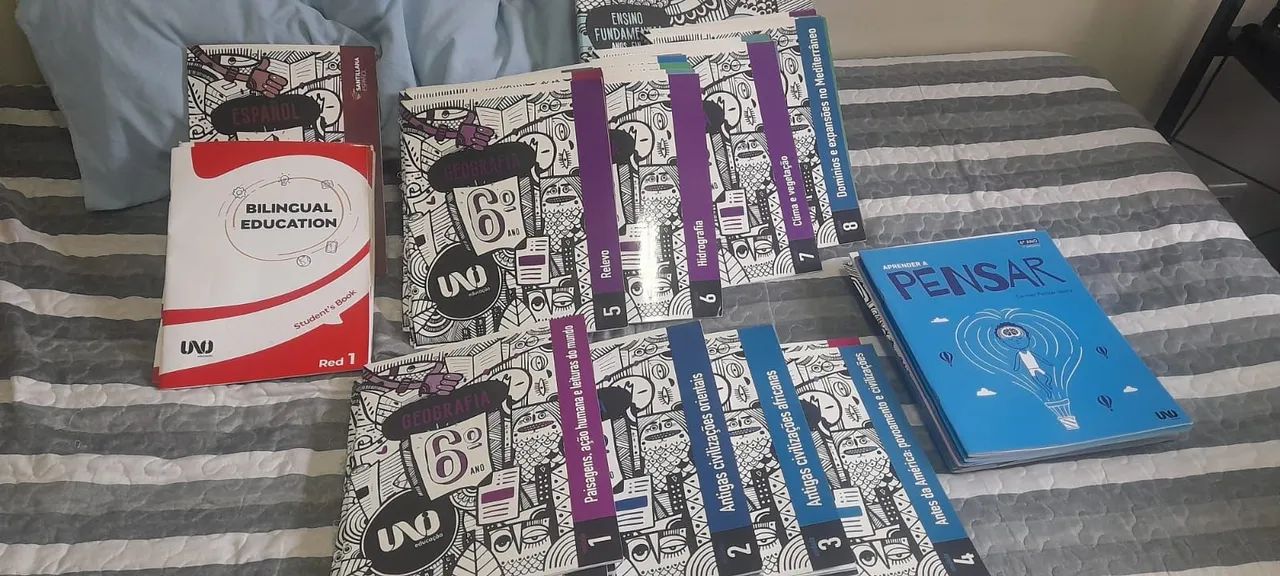 Box UNO completo 6°ano,aceito cartão de crédito