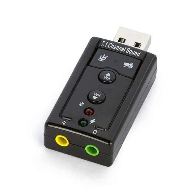 Placa de Som Externa áudio USB pra Computador ou Notebook entrada para Fone e microfone - Foto 2