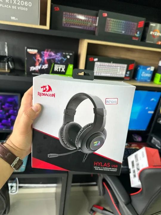 Headset Gamer Redragon Hylas USB RGB - (Lojas Wiki) - Foto 2