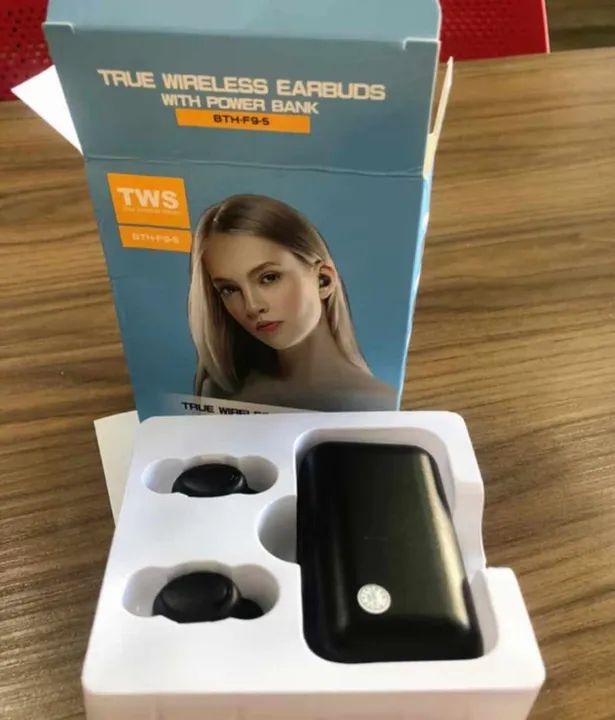 Fone bluetooth F9 V5.3 - Carregador de celular - com microfone