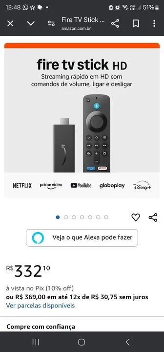 Fire TV Stick - Simplifique sua experiência de TV - Foto 5