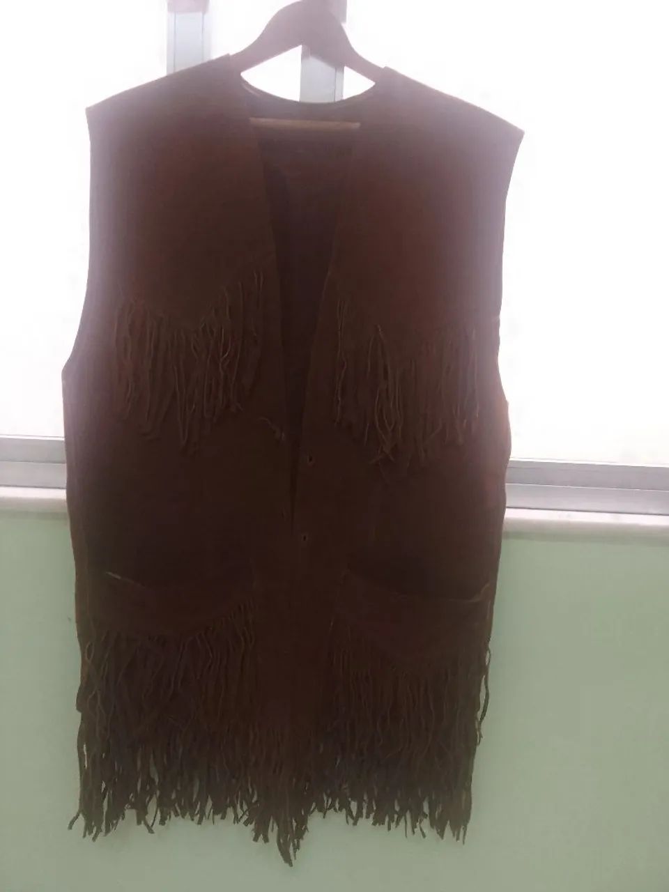 Jaqueta de couro  vintage comprido  - Foto 4