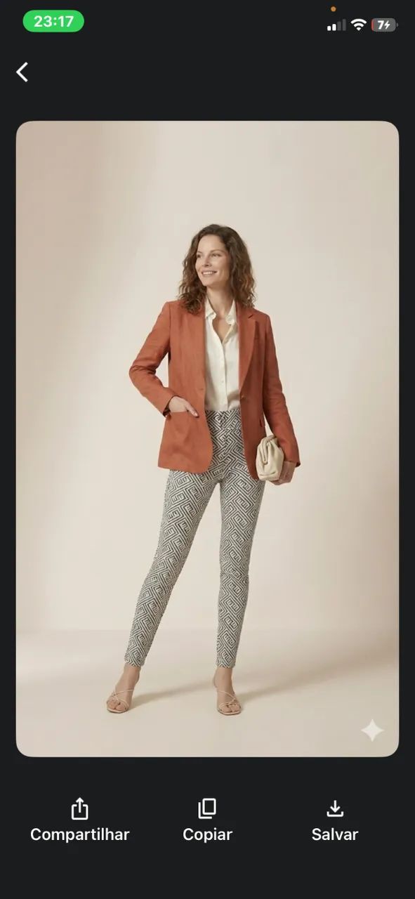 Calça geometrica preta e branca  - Foto 2