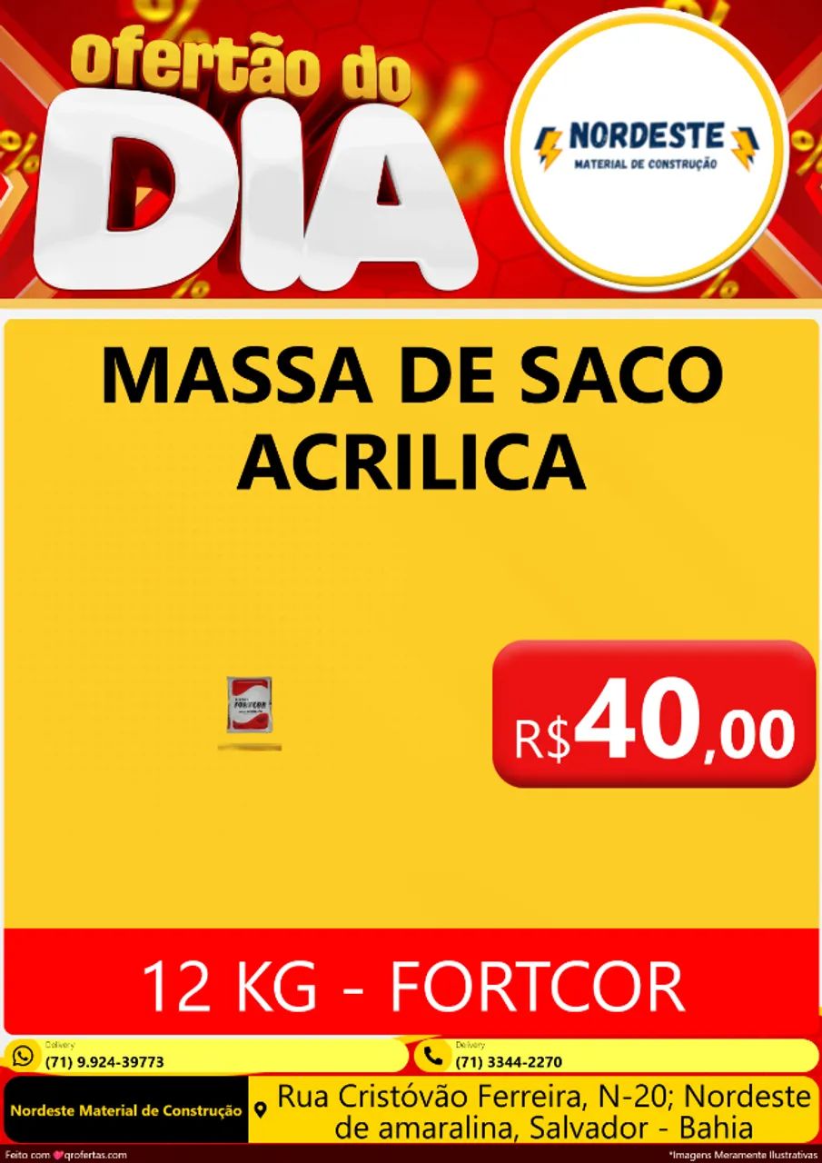 MASSA ACRILICA 12 KG - FORTCOR - Foto 2