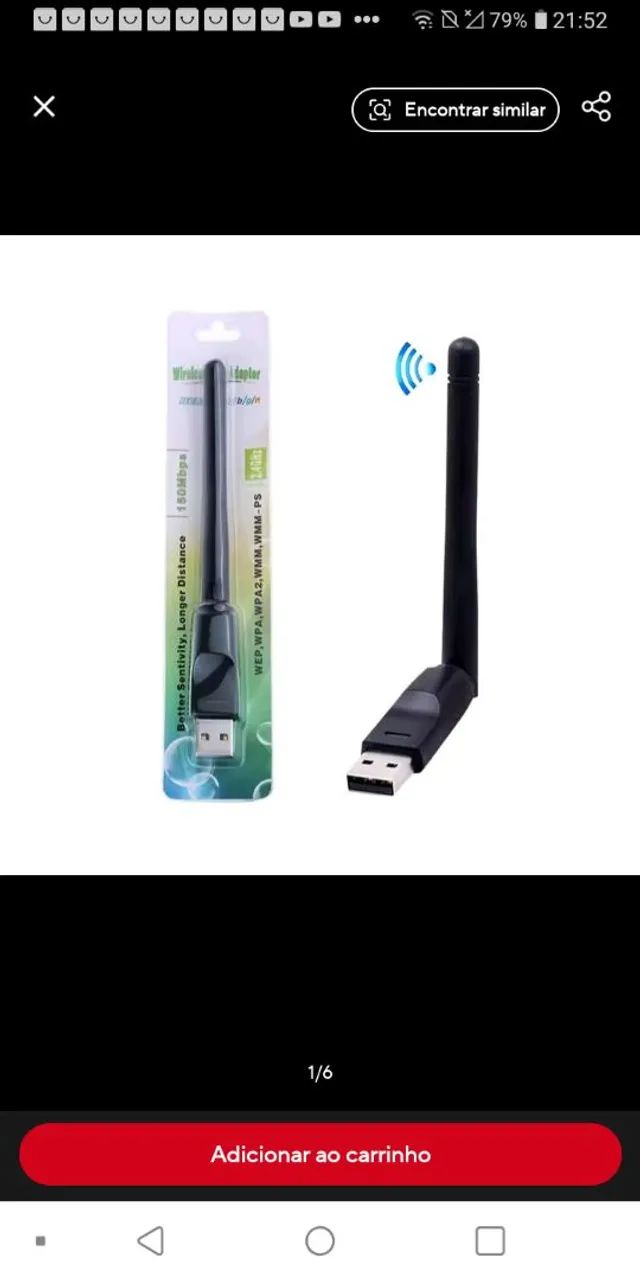 Mini adaptador wi-fi